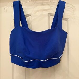 All in Motion Blue Top with White Accents